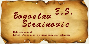 Bogoslav Strainović vizit kartica